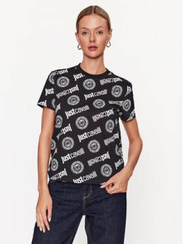 Just Cavalli Футболка 75PAH610 Чорний Regular Fit Just Cavalli Футболка 75PAH610 Чорний Regular Fit