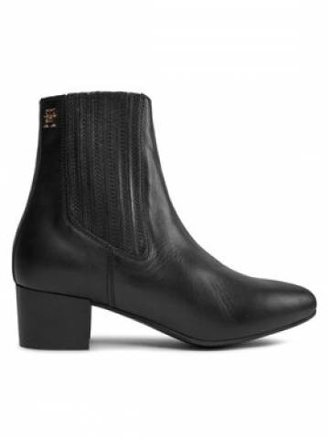 Tommy Hilfiger Ботильйони Essential Leather Boot FW0FW07759 Чорний Tommy Hilfiger Ботильйони Essential Leather Boot FW0FW07759 Чорний