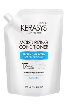Кондиционер Kerasys Hair Clinic System Moisturizing Protein Conditioner для сухих и ломких волос, 500 мл (дойпак)