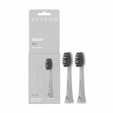 Сменные насадки для электрической зубной щетки Seysso Silver Ag+, 2 шт
