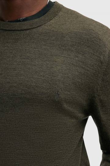 Шерстяной свитер AllSaints MODE цвет серый M002KZ Шерстяной свитер AllSaints MODE цвет серый M002KZ