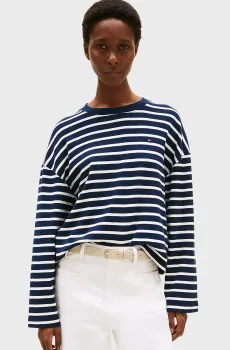 Женский лонгслив в полоску MODERN CODY Разноцветный M Tommy Hilfiger WW0WW45519