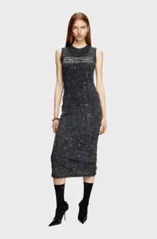 Женское черное платье D-PRA Черный XS Diesel A17646 0AKBU