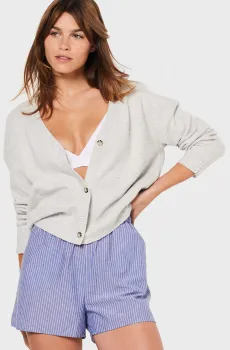 Женский светло-серый кардиган PAZY Серый M Etam 6548420