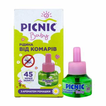 Жидкость для фумигатора Picnic® Baby от комаров 45 ночей, 30 мл Жидкость для фумигатора Picnic® Baby от комаров 45 ночей, 30 мл