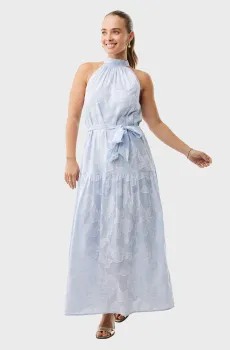 Женское голубое платье в полоску flower Голубой 34 Mexx MF006302461W