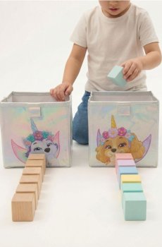 Складні кошики для зберігання 2 pack - різнобарвний