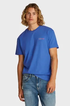 Мужская синяя футболка REG GRAPHIC SLUB TEE EXT Синий L Tommy Jeans DM0DM21303