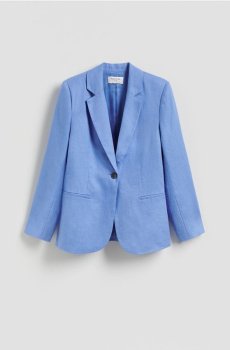 Reserved - Блейзер з льону - гіацинтовий - 039JL-54X