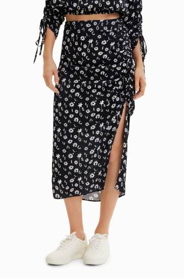 Юбка Desigual цвет чёрный midi прямая Юбка Desigual цвет чёрный midi прямая