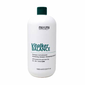 Шампунь для волос Maxima Professional Vitalker Balance Shampoo с эфирными маслами и зеленой глиной, 1 л Шампунь для волос Maxima Professional Vitalker Balance Shampoo с эфирными маслами и зеленой глиной, 1 л