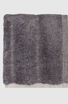 Серое махровое полотенце для лица ASH RIBBED