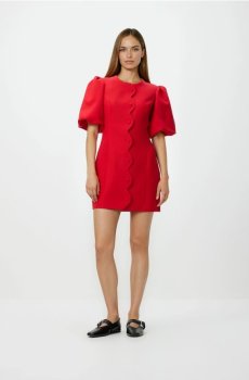 Reserved - Сукня з об’ємними рукавами - червоний - 786HR-33X