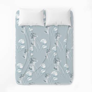 Простыня бязевая Home Line Гинкго билоба, серо-голубая, 150*215 см (165387) Простыня бязевая Home Line Гинкго билоба, серо-голубая, 150*215 см (165387)