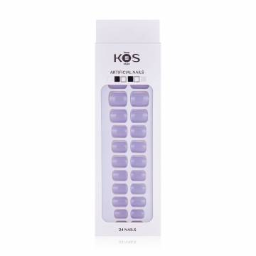 Набор искусственных ногтей K.O.S Keep Of Style мягкий квадрат, серо-голубой Набор искусственных ногтей K.O.S Keep Of Style мягкий квадрат, серо-голубой