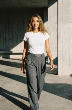 Боді з коротким рукавом - білий