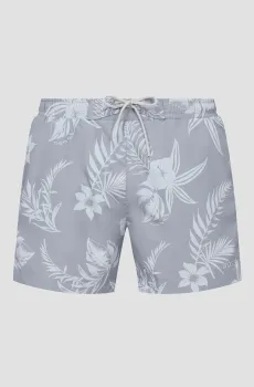 Мужские серые плавательные шорты с узором Серый S BOSS 50515666;040