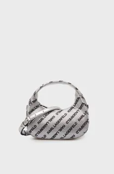 Женская серебристая сумка с узором K EVENING KUSHION Серебряный ONESIZE Karl Lagerfeld 240W3026