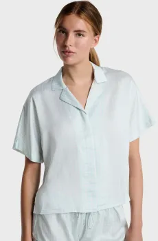 Женская мятная рубашка с узором NAFILAH Ментоловый M Etam 6553419
