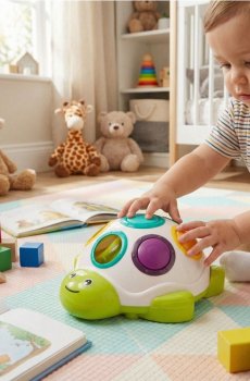 Сенсорна іграшка у формі черепахи - різнобарвний