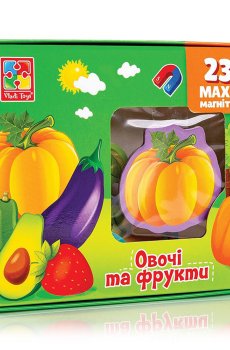 Набор магнитов Vladi Toys Овощи и фрукты, 18.5*3.5*16 см, от 3 лет, 23 магнита (VT3106-28)