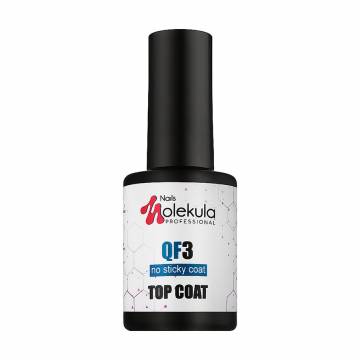 Финишное покрытие для гель-лака Nails Molekula Professional QF3 Top Coat без липкого слоя, 12 мл Финишное покрытие для гель-лака Nails Molekula Professional QF3 Top Coat без липкого слоя, 12 мл