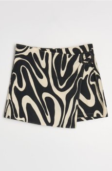 Спідниця-шорти з абстрактним візерунком - різнобарвний