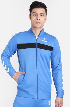 hummel Men Blue Striped Tailored Jacket