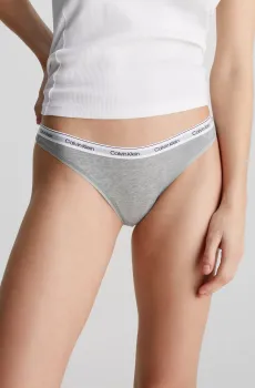 Женские серые трусики THONG Серый XL Calvin Klein 000QD5043E