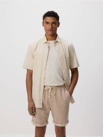 Reserved - Структуровані шорти звичайні - бежевий - 3857C-80X