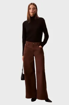 Женские коричневые брюки SUPER WIDE Коричневый 2-RG Calvin Klein Jeans LV044D615G