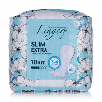 Урологические прокладки женские Lingery Slim Extra, 10 шт Урологические прокладки женские Lingery Slim Extra, 10 шт