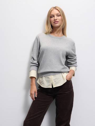 Mohito - Бавовняний светр - сірий - L