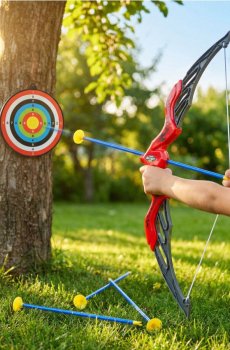 Іграшка - Лук зі стрілами для стрільби - різнобарвний