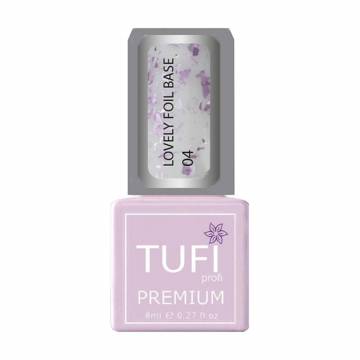База для гель-лака Tufi profi Premium Lovely Foil Base с фольгой, 04 Зефирка, 8 мл База для гель-лака Tufi profi Premium Lovely Foil Base с фольгой, 04 Зефирка, 8 мл