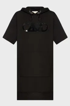 Женское черное платье SS SILICON EMP HOODY DRES Черный S Michael Kors MT482II4MY