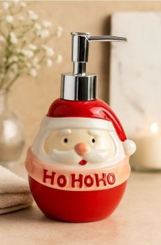 Дозатор для мила з різдвяним мотивом - червоний