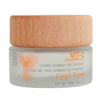Крем для кожи вокруг глаз Feel Free Vit C + Hyaluronic Acid Vitamin Synergy Eye Contour с витамином С, 30 мл Крем для кожи вокруг глаз Feel Free Vit C + Hyaluronic Acid Vitamin Synergy Eye Contour с витамином С, 30 мл