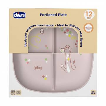 Детская тарелка Chicco Portioned Plate розовая, от 1 года (16003.15) Детская тарелка Chicco Portioned Plate розовая, от 1 года (16003.15)