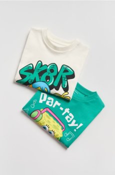 Reserved - BOYS` T-SHIRT - кремовий - 870IX-01X