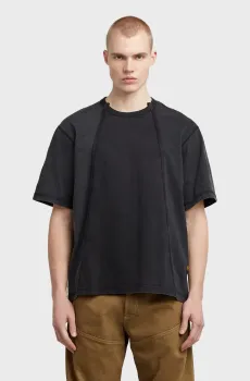 Мужская черная футболка Wash Черный XL G-Star RAW D27718,E199