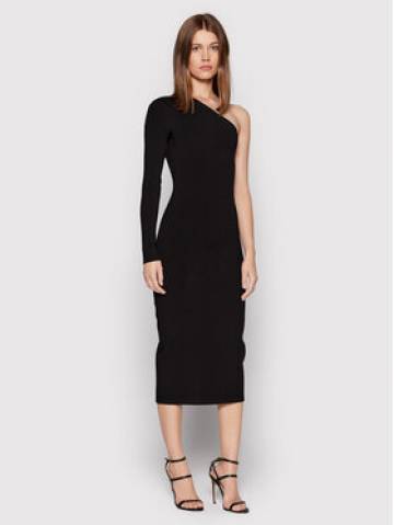 Victoria Victoria Beckham Коктейльна сукня One Shoulder 1222KDR003593A Чорний Slim Fit Victoria Victoria Beckham Коктейльна сукня One Shoulder 1222KDR003593A Чорний Slim Fit