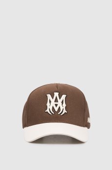 Коричневый кепка с вышивкой эмблемы