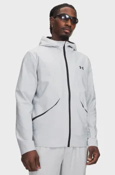 Мужское светло-серое худи UA Unstoppable Woven Jacket-GRY Серый XXL Under Armour 6014621-014