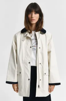 Женская белая парка CONTRAST COLLAR SALING JACKET Белый S Gant 4700375