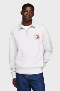 Мужская светло-серая спортивная кофта TJM RLX PRP EXPLR LUXE 1/4 ZIP Серый L Tommy Jeans DM0DM19245