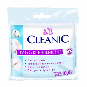 Ватные палочки в полиэтиленовой упаковке Cleanic Face Care Cotton Buds, 100 шт Ватные палочки в полиэтиленовой упаковке Cleanic Face Care Cotton Buds, 100 шт