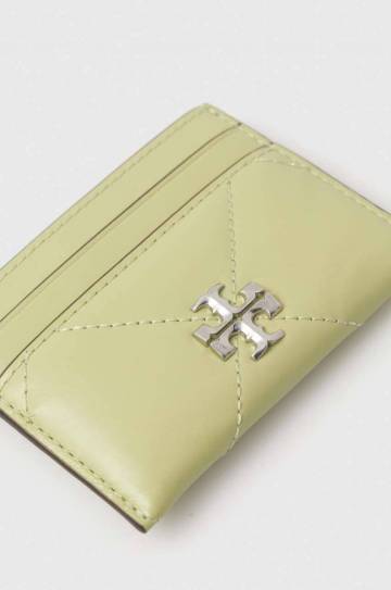 Кожаный чехол на карты Tory Burch цвет зелёный Кожаный чехол на карты Tory Burch цвет зелёный