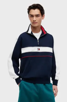 Мужская темно-синяя спортивная кофта RLX CBLOCK QZ Синий L Tommy Jeans DM0DM23244