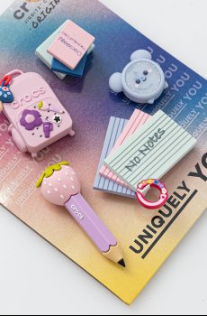 Детские значки для обуви Crocs Girly Back to School 5 Pack 5 шт